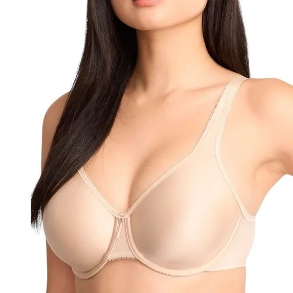 Wacoal Basic Beauty Spacer Underwire Everyday Wear Sand Nude Bra Women’s 32DD - Picture 4 of 12